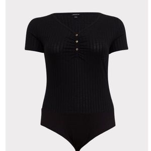 TORRID Ribbed Henley Bodysuit